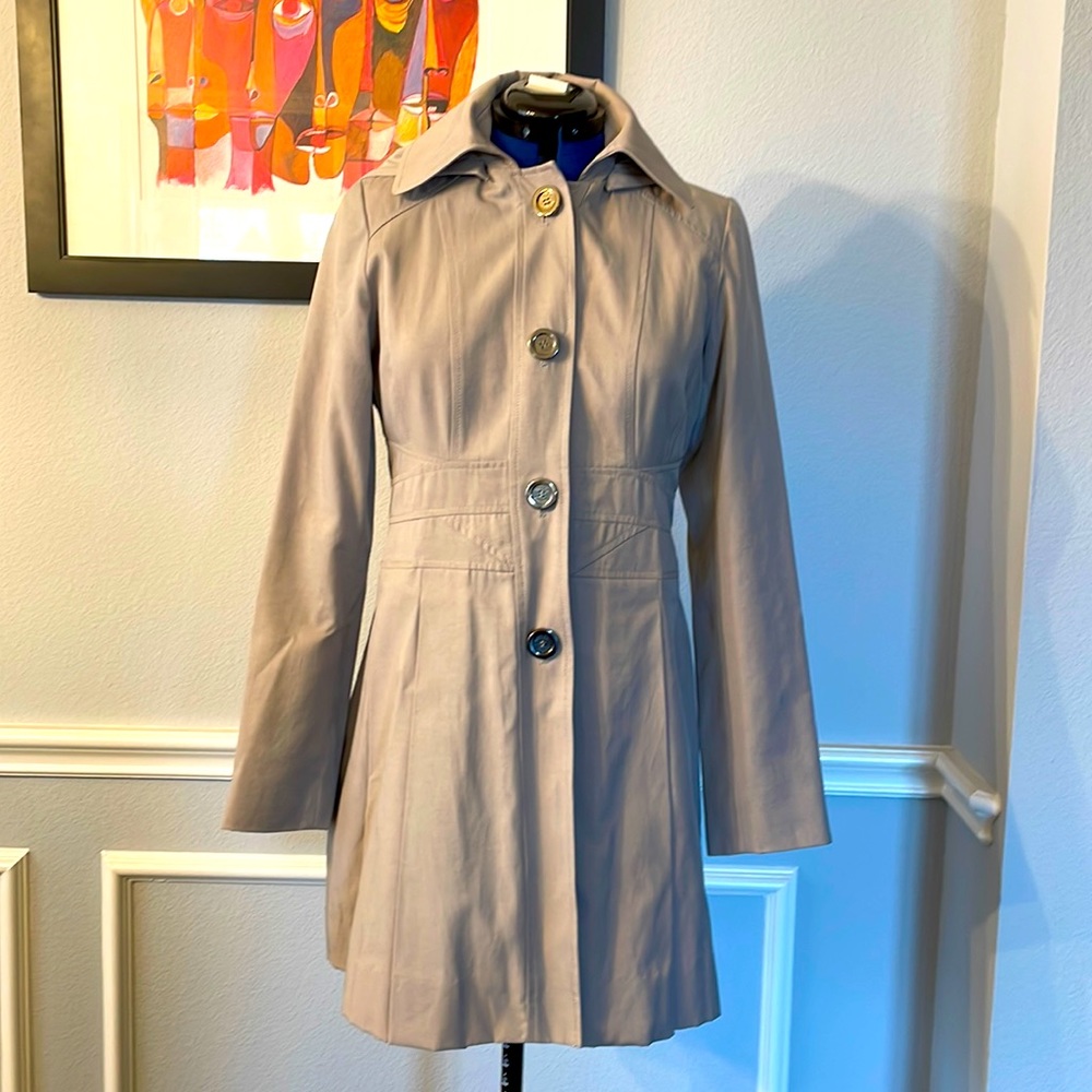 Guess Trench Coat in Gray Size Small